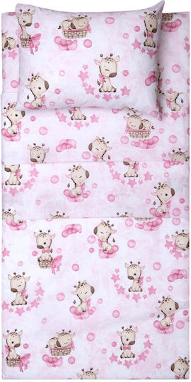 Viopros Duvet Crib Cotton Pink 120x160cm