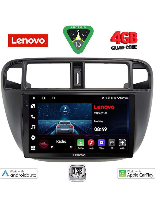 Lenovo Auto-Audiosystem für Honda Civic 1995-2001 mit A/C (Bluetooth/USB/WiFi/GPS/Apple-Carplay/Android-Auto) mit Touchscreen 9"