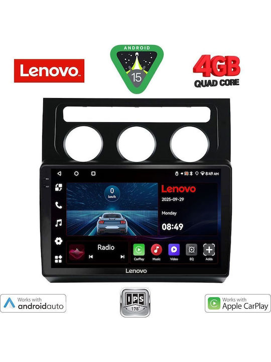 Lenovo Sistem Audio Auto pentru Volkswagen Turul 2003-2010 cu Clima (Bluetooth/USB/WiFi/GPS/Apple-Carplay/Android-Auto) cu Ecran Tactil 10"