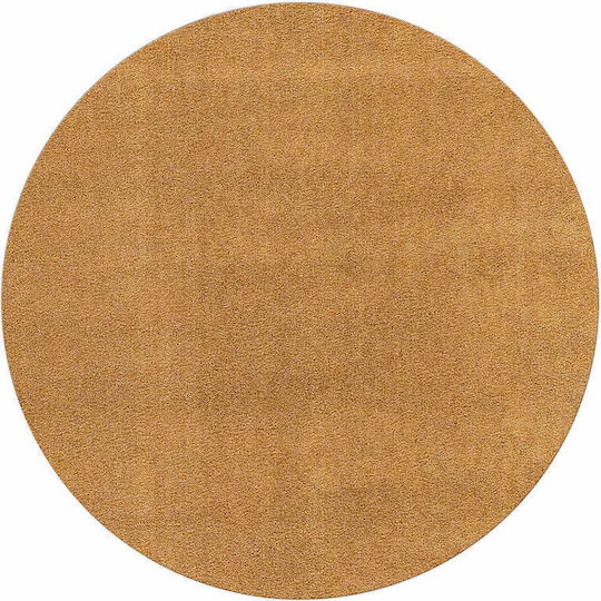Decostar Dolce-r 71181-808 Teppich Rund Synthetisch,Polyester/Cotton/Leather Gelb