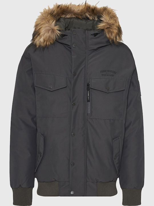 Funky Buddha Μπουφάν Puffer Γκρι