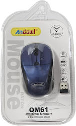 Andowl QM61 Безжичен Мини Мишка Син