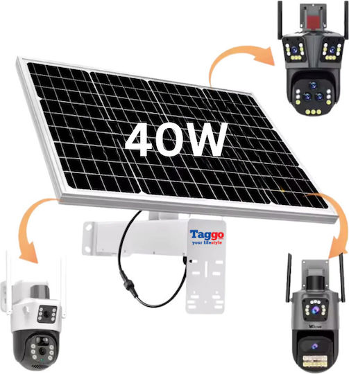 Taggo CCTV Accessories Solar Panel 40W 20Ah Batteries Included Surveillance Cameras 12V Output