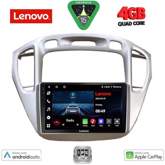 Lenovo Car Audio System for Toyota Highlander 2002-2009 (Bluetooth/USB/AUX/WiFi/GPS/Apple-Carplay/Android-Auto) with Touch Screen 9"