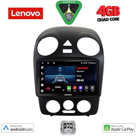 Lenovo Car Audio System for Volkswagen Beetle 2004-2011 (Bluetooth/USB/AUX/WiFi/GPS/Apple-Carplay/Android-Auto) with Touch Screen 9"