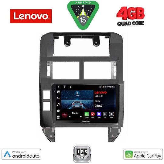 Lenovo Car Audio System for Volkswagen Polo 2002-2009 (Bluetooth/USB/AUX/WiFi/GPS/Apple-Carplay/Android-Auto) with Touch Screen 9"