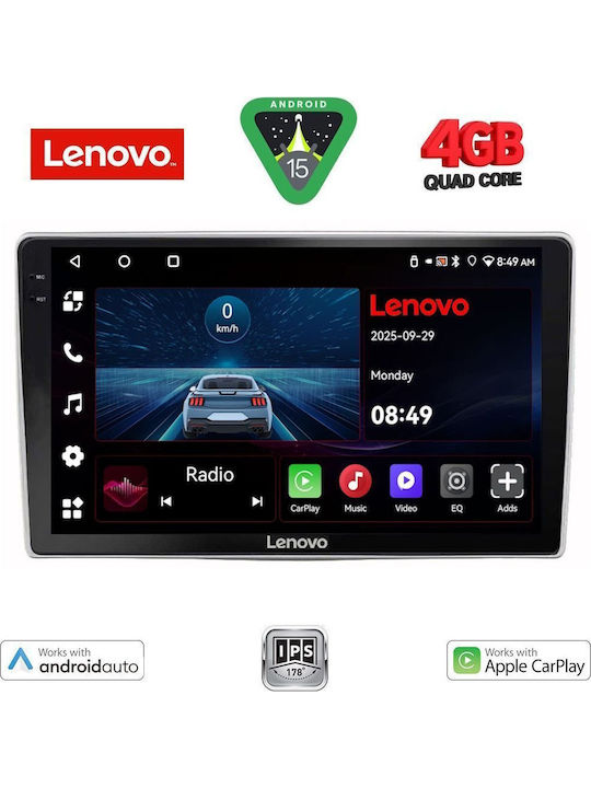 Lenovo Car Audio System for Alfa Romeo Mito 2008-2018 (Bluetooth/USB/AUX/WiFi/GPS/Apple-Carplay/Android-Auto) with Touch Screen 9"