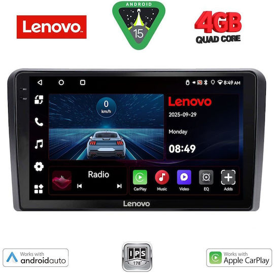 Lenovo Car Audio System for Hyundai H-1 2007 (Bluetooth/USB/AUX/WiFi/GPS/Apple-Carplay/Android-Auto) with Touch Screen 9"