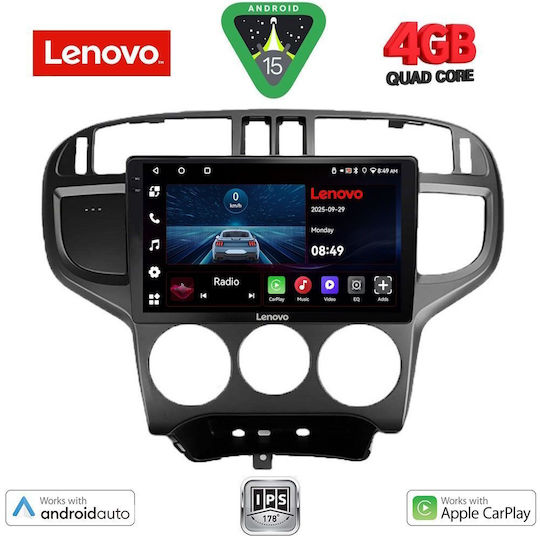Lenovo Ηχοσύστημα Αυτοκινήτου για Hyundai Matrix 2001-2010 (Bluetooth/USB/AUX/WiFi/GPS/Apple-Carplay/Android-Auto) με Οθόνη Αφής 9"
