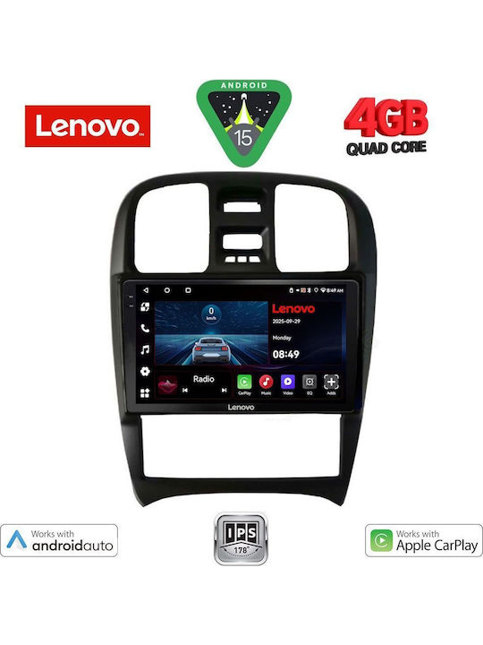 Lenovo Car Audio System for Hyundai Sonata 2000-2006 (Bluetooth/USB/AUX/WiFi/GPS/Apple-Carplay/Android-Auto) with Touch Screen 9"