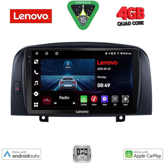 Lenovo Car Audio System for Hyundai Sonata 2006-2009 (Bluetooth/USB/AUX/WiFi/GPS/Apple-Carplay/Android-Auto) with Touch Screen 9"