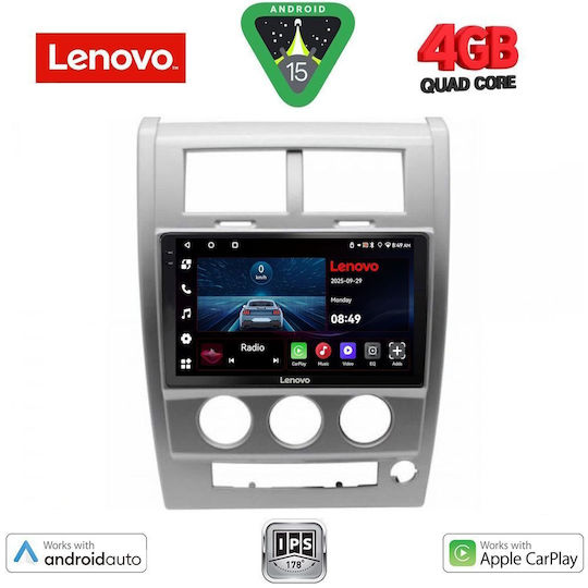Lenovo Ηχοσύστημα Αυτοκινήτου για Jeep Cherokee / Liberty 2007-2014 (Bluetooth/USB/AUX/WiFi/GPS/Apple-Carplay/Android-Auto) με Οθόνη Αφής 10"