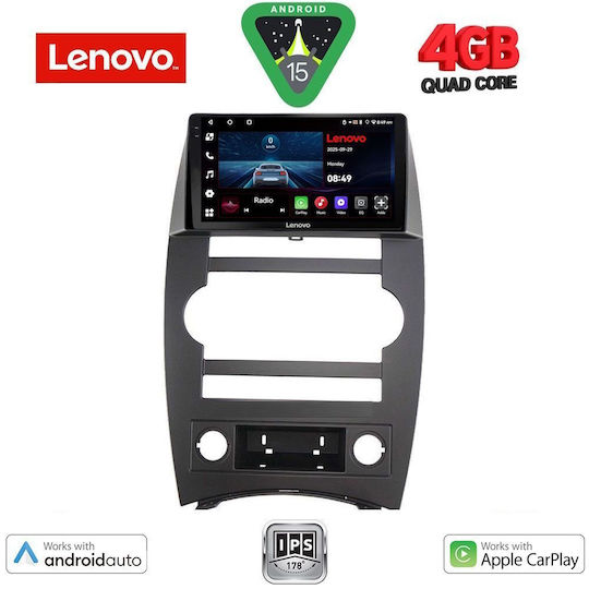 Lenovo Ηχοσύστημα Αυτοκινήτου για Jeep Commander 2007-2009 (Bluetooth/USB/AUX/WiFi/GPS/Apple-Carplay/Android-Auto) με Οθόνη Αφής 9"