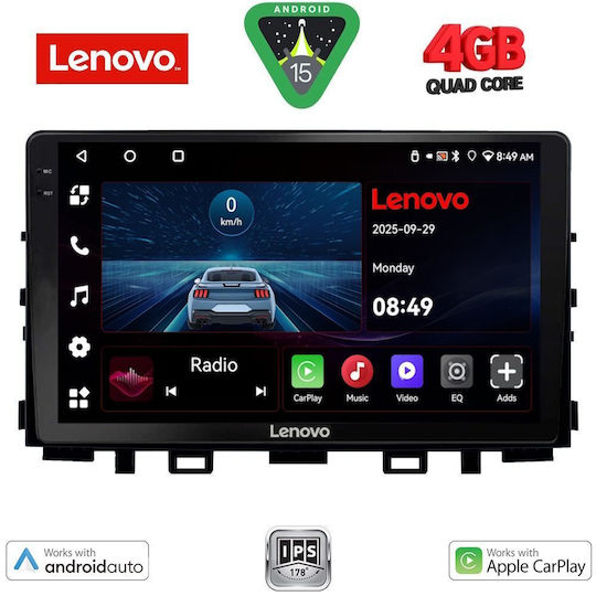 Lenovo Ηχοσύστημα Αυτοκινήτου για Kia Rio / Stonic 2018 (Bluetooth/USB/AUX/WiFi/GPS/Apple-Carplay/Android-Auto) με Οθόνη Αφής 9"