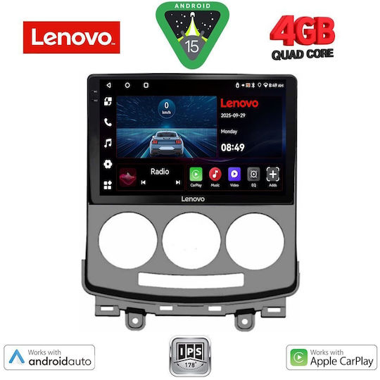 Lenovo Car Audio System for Mazda 5 2004-2010 (Bluetooth/USB/AUX/WiFi/GPS/Apple-Carplay/Android-Auto) with Touch Screen 9"