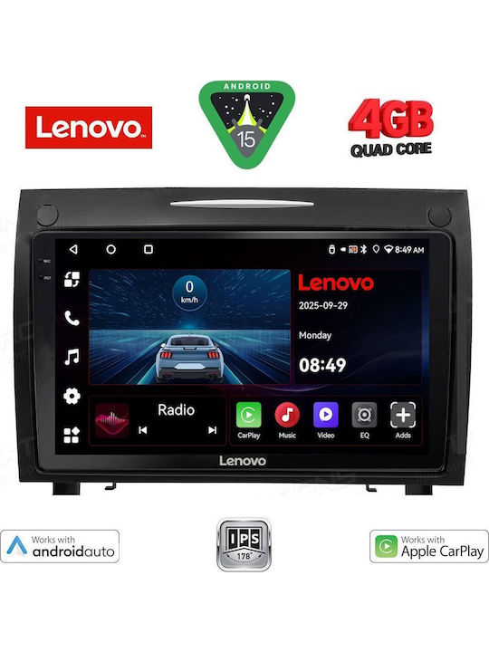 Lenovo Car Audio System for Mercedes-Benz SLK 2004-2010 (Bluetooth/USB/AUX/WiFi/GPS/Apple-Carplay/Android-Auto) with Touch Screen 9"