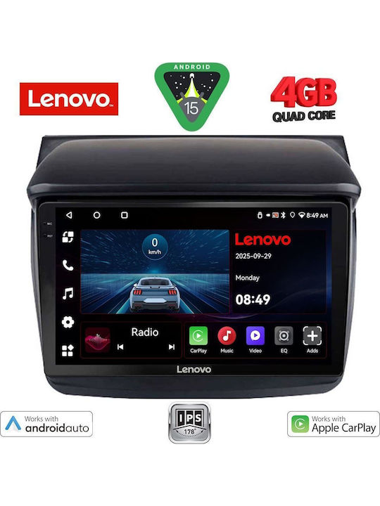 Lenovo Auto-Audiosystem für Mitsubishi L200 2006-2015 (Bluetooth/USB/AUX/WiFi/GPS/Apple-Carplay/Android-Auto) mit Touchscreen 9"