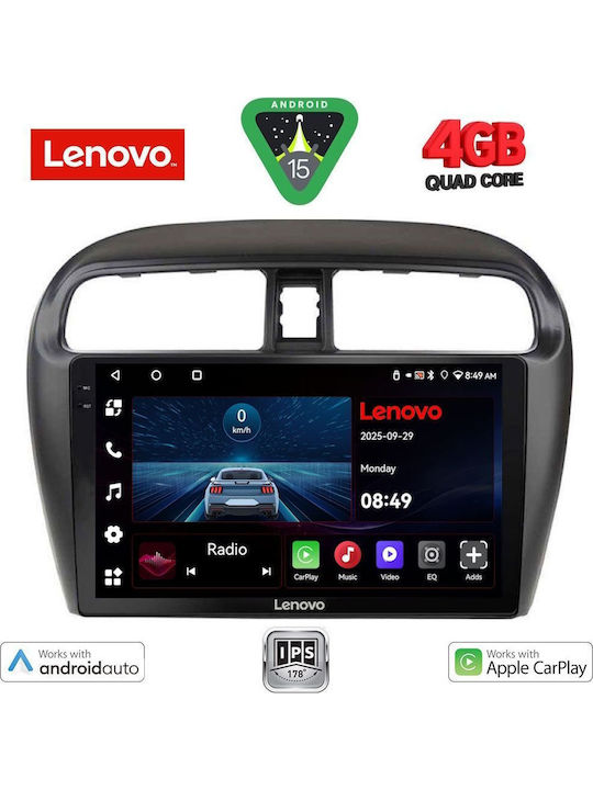 Lenovo Car Audio System for Mitsubishi Space Star 2013-2020 (Bluetooth/USB/AUX/WiFi/GPS/Apple-Carplay/Android-Auto) with Touch Screen 9"
