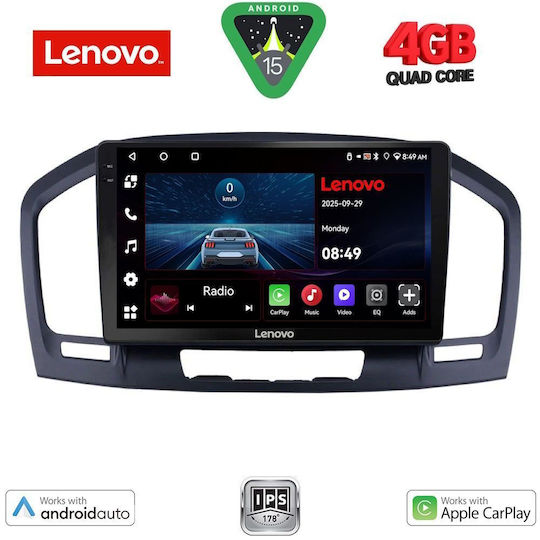 Lenovo Car Audio System for Opel Insignia 2008-2013 (Bluetooth/USB/AUX/WiFi/GPS/Apple-Carplay/Android-Auto) with Touch Screen 9"