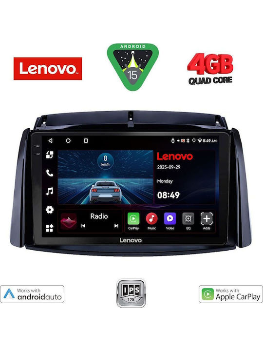 Lenovo Car Audio System for Renault Koleos 2006-2016 (Bluetooth/USB/AUX/WiFi/GPS/Apple-Carplay/Android-Auto) with Touch Screen 9"