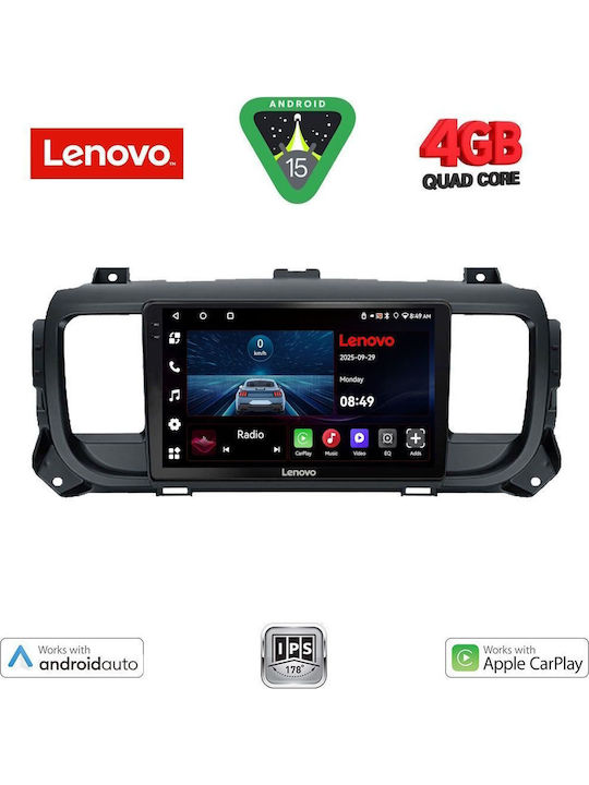 Lenovo Car Audio System for Toyota Proace 2016 (Bluetooth/USB/AUX/WiFi/GPS/Apple-Carplay/Android-Auto) with Touch Screen 9"