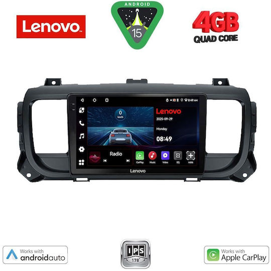Lenovo Ηχοσύστημα Αυτοκινήτου για Toyota Proace 2016 (Bluetooth/USB/AUX/WiFi/GPS/Apple-Carplay/Android-Auto) με Οθόνη Αφής 9"