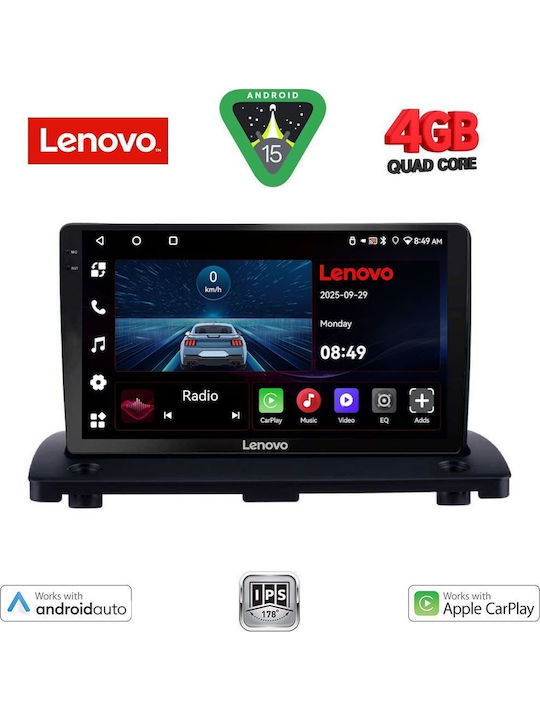 Lenovo Car Audio System for Volvo XC 90 2002-2014 (Bluetooth/USB/AUX/WiFi/GPS/Apple-Carplay/Android-Auto) with Touch Screen 9"