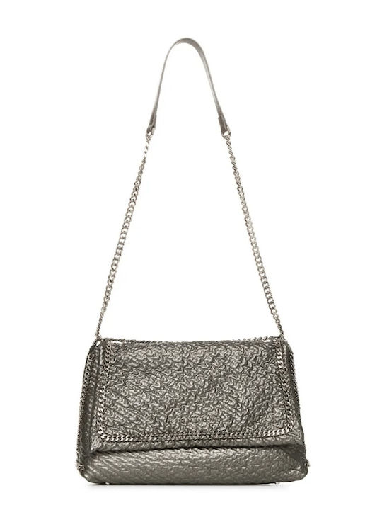 Damentasche Schultertasche Silber