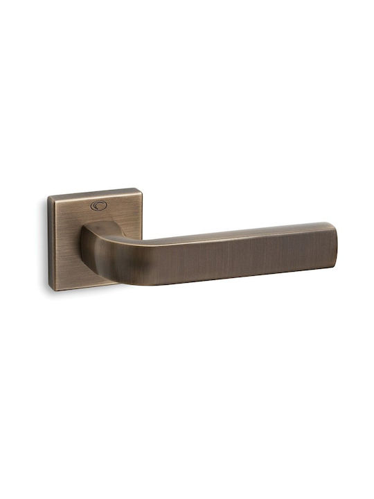 Convex Lever Front Door with Rosette 1115 Pair Bronze