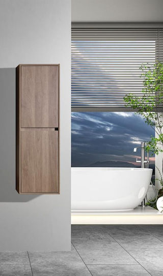 Martin Home 3CLAV037WAL Στήλη Μπάνιου Δαπέδου 37x30x120cm Καρυδί