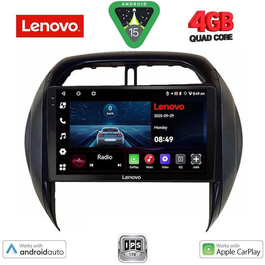 Lenovo Ηχοσύστημα Αυτοκινήτου για Toyota RAV 4 2000-2006 με Clima (Bluetooth/USB/AUX/WiFi/GPS/Apple-Carplay/Android-Auto) με Οθόνη Αφής 9"