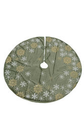 Christmas Tree Skirt ''Snowflakes'' Green M100x...