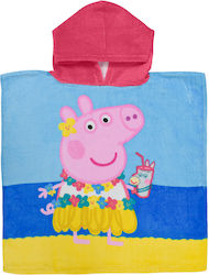 Stamion Kinder Strandponcho Peppa Schwein Rosa 50x100cm Rosa