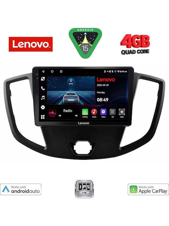 Lenovo Car Audio System for Ford Transit 2014-2020 (Bluetooth/USB/AUX/WiFi/GPS/Apple-Carplay/Android-Auto) with Touch Screen 9"