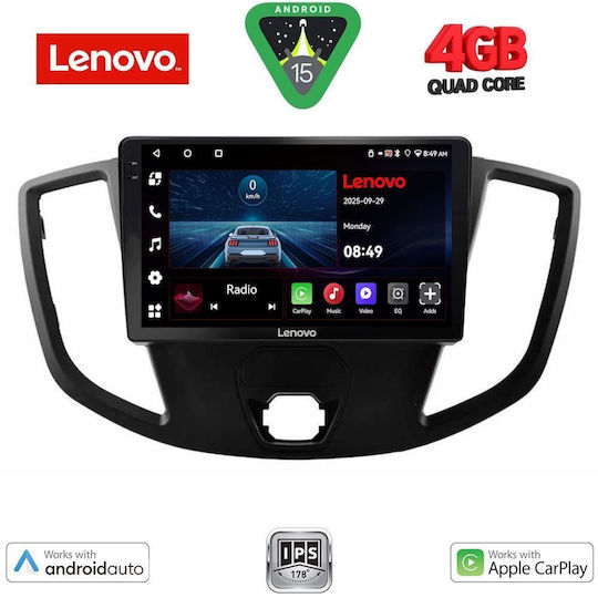 Lenovo Car Audio System for Ford Transit 2014-2020 (Bluetooth/USB/AUX/WiFi/GPS/Apple-Carplay/Android-Auto) with Touch Screen 9"