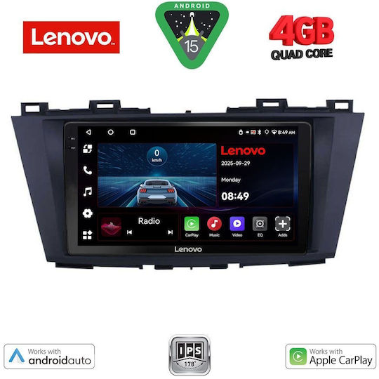 Lenovo Ηχοσύστημα Αυτοκινήτου για Mazda 5 2011 (Bluetooth/USB/AUX/WiFi/GPS/Apple-Carplay/Android-Auto) με Οθόνη Αφής 9"
