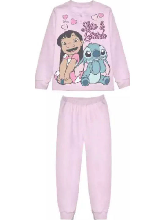 Sabor Pijamale Copii Iarna Bumbac Roz