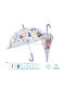Perletti Kids Curved Handle Umbrella with Diameter 45cm Transparent
