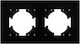 Double Horizontal Black Switch Frame S202b