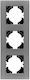 Triple Vertical Gray Switch Frame S203vgr