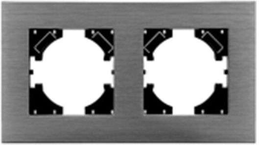 Double Horizontal Gray Switch Frame S202gr