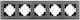 Switch Frame Five-Position Horizontal Gray S205gr