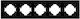 Switch Frame Five-Position Horizontal Black S205b