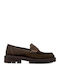 Leder Herren Mokassins in Braun Farbe