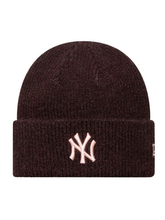 Cuff Cuff Beanie Γυναικείος Σκούφος Πλεκτός σε Μπορντό χρώμα