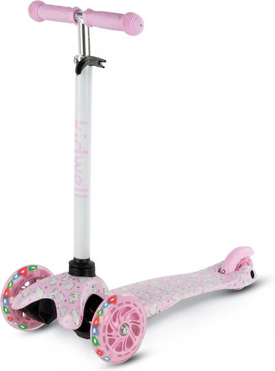Kidwell Kids Scooter Foldable 3-Wheel for 3+ Years Pink