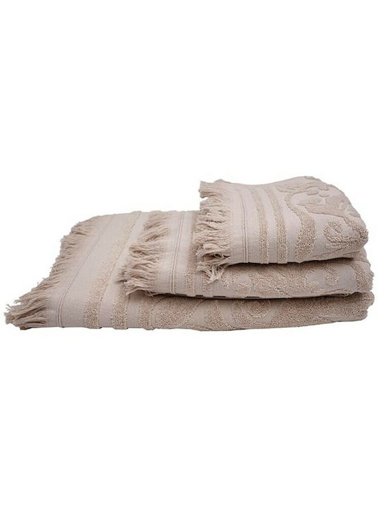 Sunshine Πετσέτα Προσώπου 111-143 50x90εκ. Μπεζ Βάρους 520gr/m²