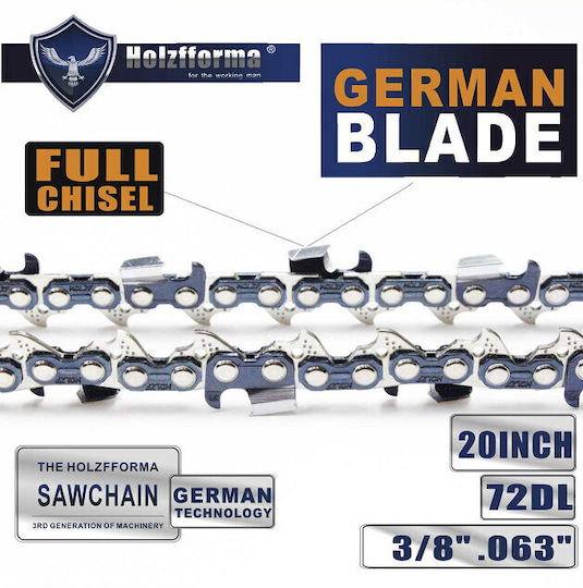 Kettensägekette 36 Zähne 3/8 Zoll Pitch Holzfforma