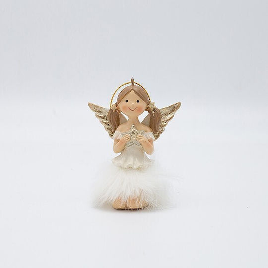 Estheti Cherub Sitting Star White 7x5x8cm 6 Pieces