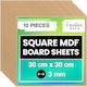 Creative Deco 10 X 30x30cm Mdf Board 300 X 300 ...